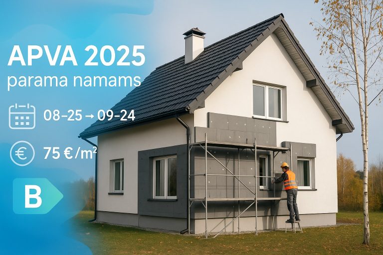 APVA 2025 parama individualiems namams: ką reikia žinoti dabar