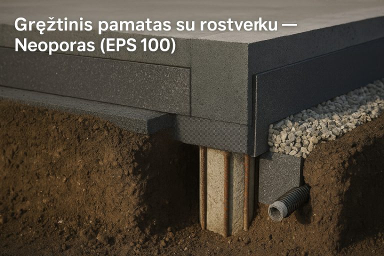 Pamato šiltinimas 101 su Neoporu: nuo sausos konstrukcijos iki teisingo storio