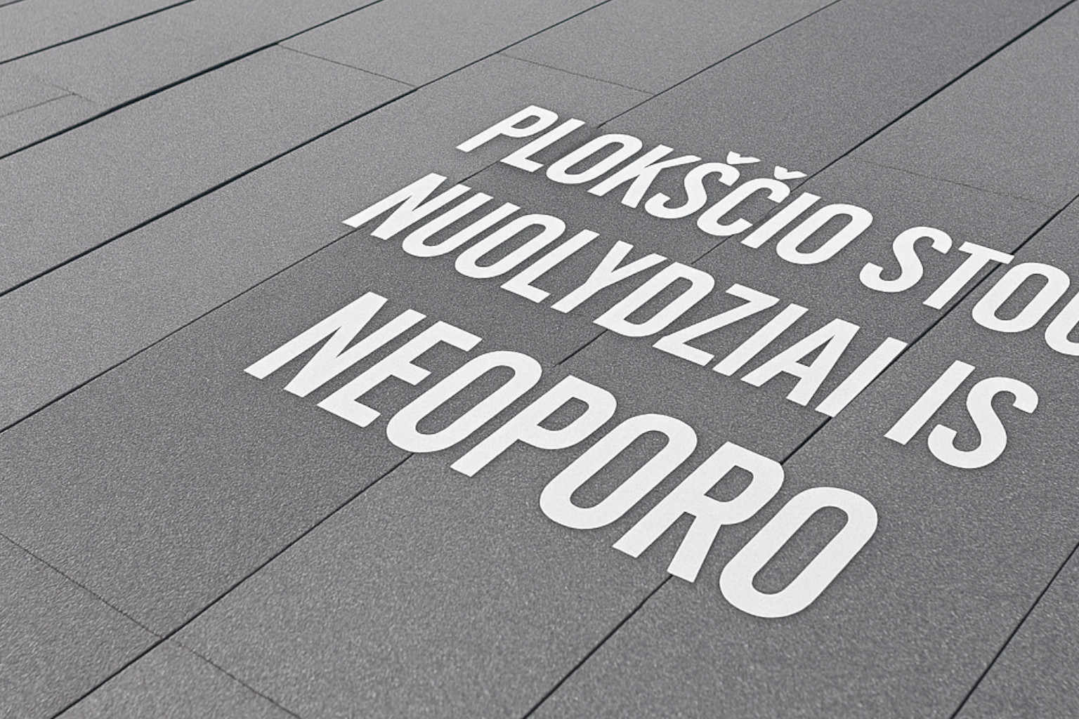 Plokščio stogo nuolydžiai iš Neoporo